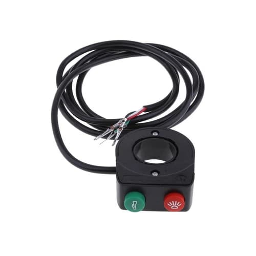 Motorcycle 7/8" Handlebar Horn & Headlight On/Off Switch Control"