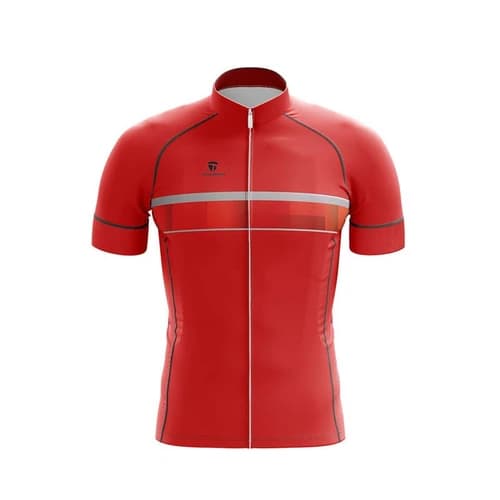 Triumph Warrior Men's Half Zipper Cycling Jersey - Short Sleeve with Reflective Logo