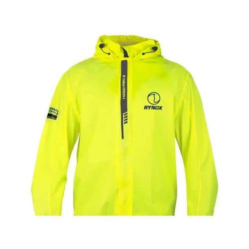 Rynox H2Go Pro 3 Rain Jacket - 15000mm Waterproof | Hi-Viz Green (M)